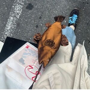 Camille Albertine “Poisson” Silk Fish Bag in Vesuvius (bronze/brown) - SOLD OUT